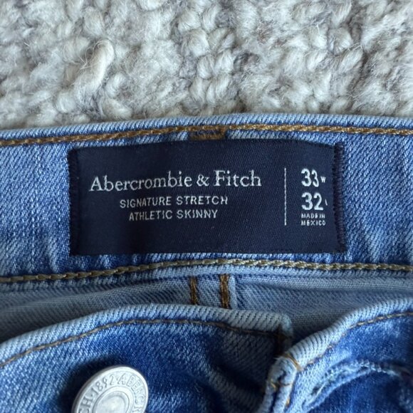 Abercrombie & Fitch Signature Stretch Athletic Skinny Jeans W33 L32 - Picture 2 of 4